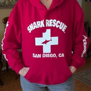 Shark Rescue Red Hoodie